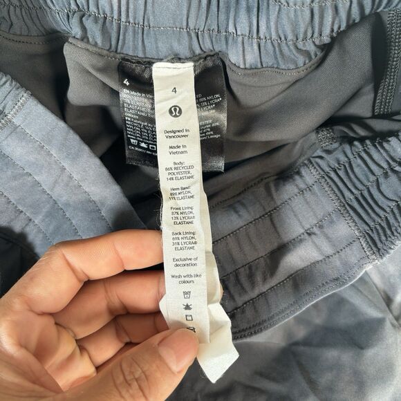 Lululemon Hotty Hot High-Rise Skort Diamond Dye Pitch Graphite Grey Sz 4 Tennis - Picture 4 of 7